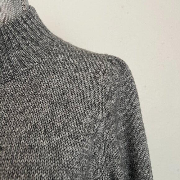 Grey Knit Sweater Maxi Dress with High Neck - Picture 6 of 9